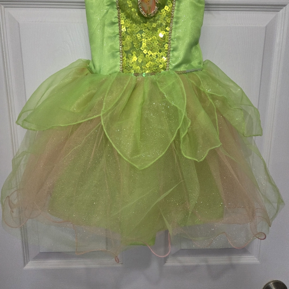 Disney Store Tinkerbell Green Dress Halloween Costume Bundle Toddler Size 3 - Picture 4 of 17
